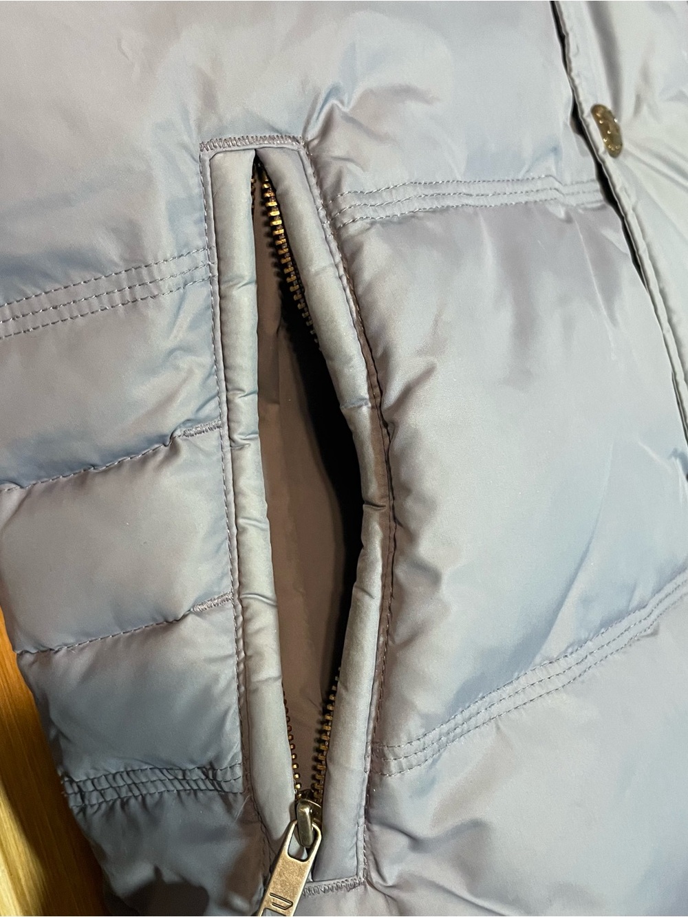 Vintage Diesel Real Down Bomber Puffer Jacket Slate Blue Women's Size XL - Picture 4 of 16